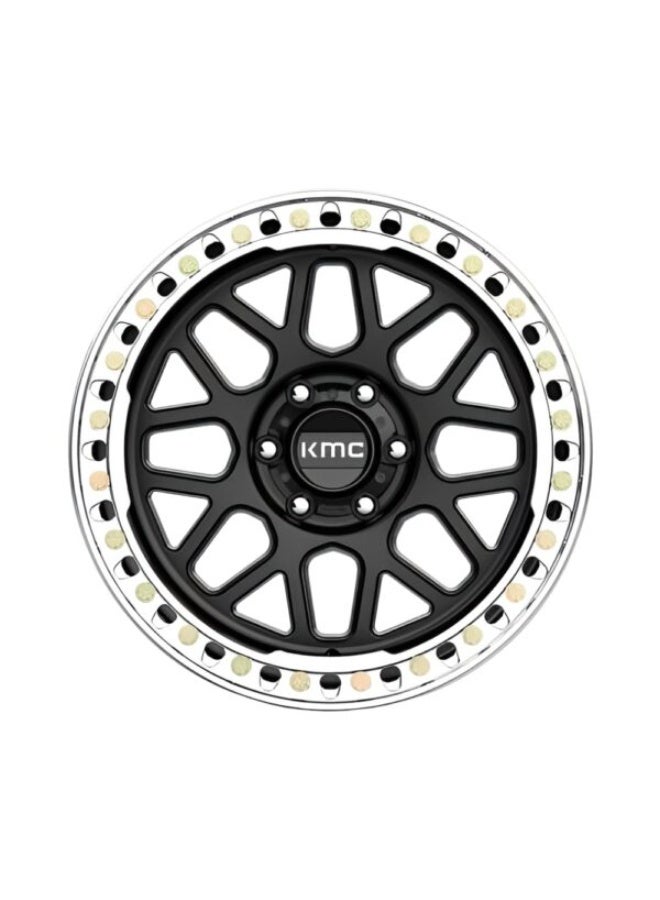 KMC KM235 (beadlock) GRENADE CRAWL 18X9 6X135 ET10 CB87.1 SATIN BLACK - Image 2